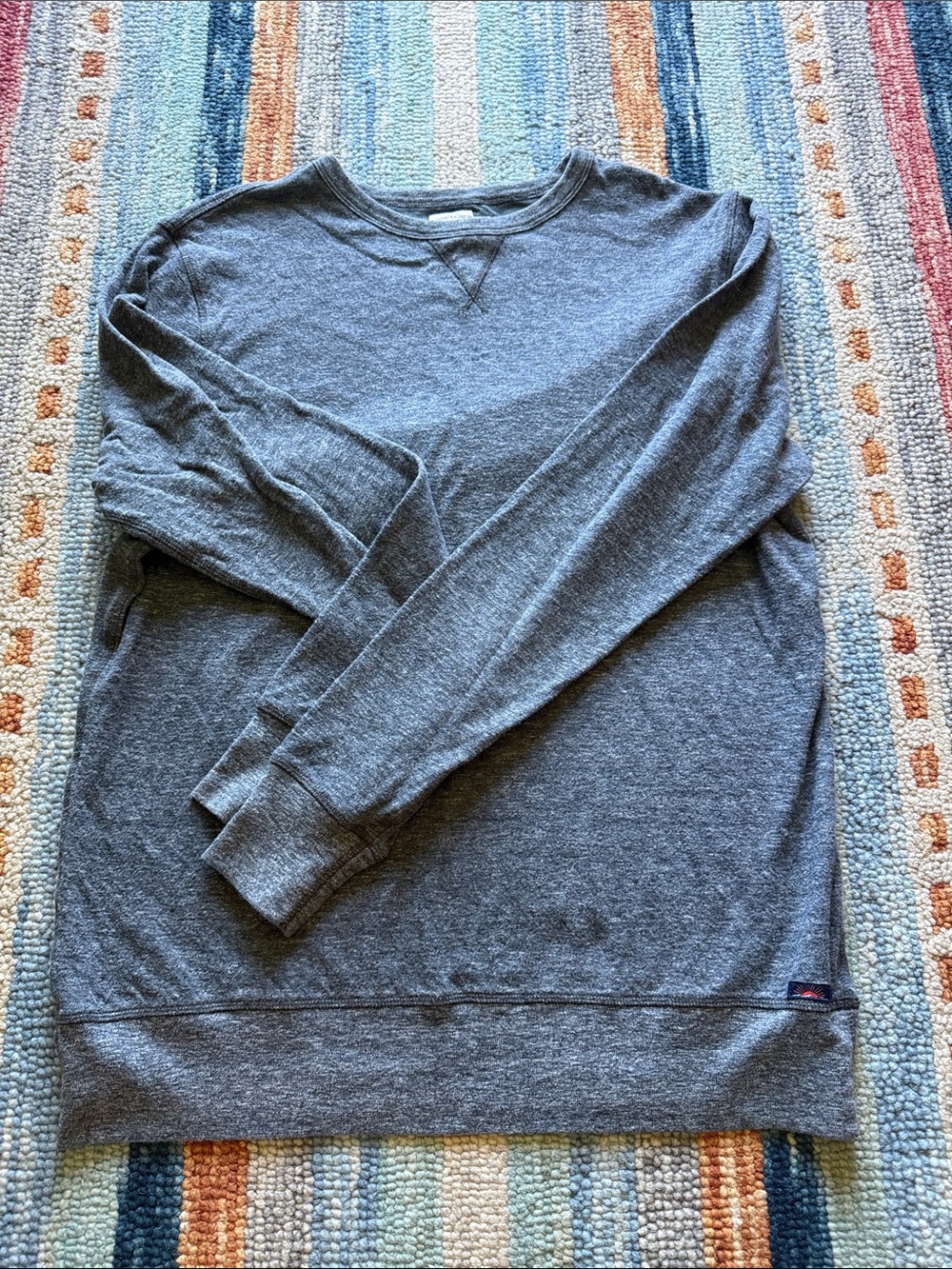 Faherty Heather Gray Crewneck Sweatshirt